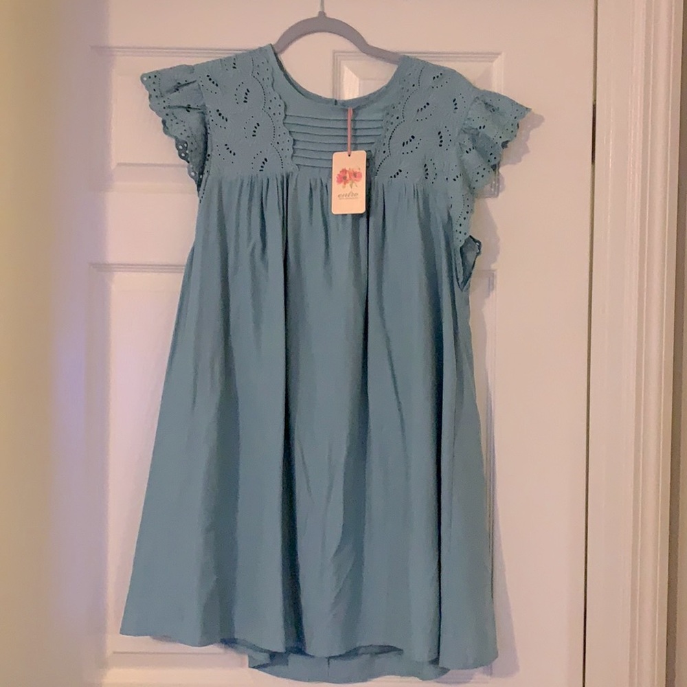 Babydoll dress, 1 in White & 1 rusty blue, size M